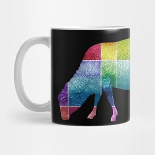 Modern geometric rainbow sheep Mug